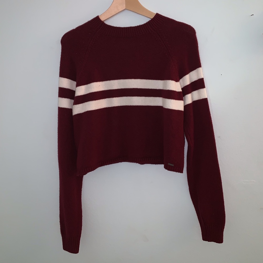 Hollister Two Stripe Cropped Cozy Sweater